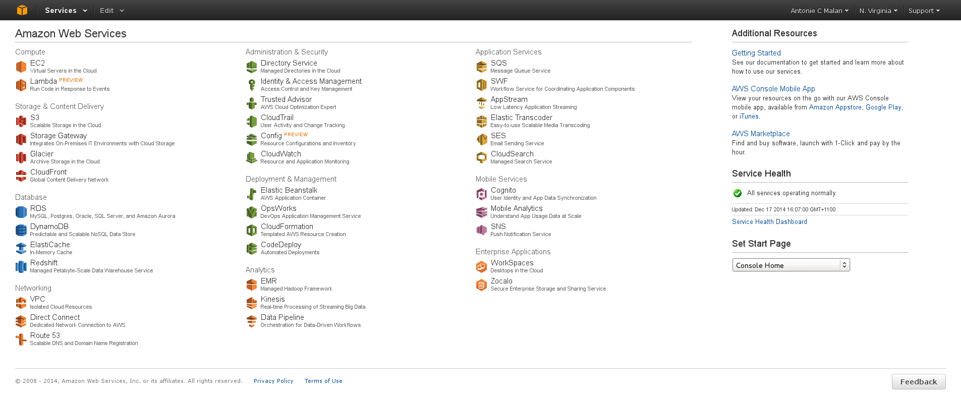 The AWS Management Console